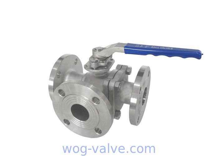 150lb Flanged Ball Valve T Port 3 Way L Port Ball Valve With Handle Operate Cx Fluid Products 5539