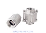 3 PC Ball Check Valve Stainless Steel 4 Inch F8 CF8M Material 1000WOG
